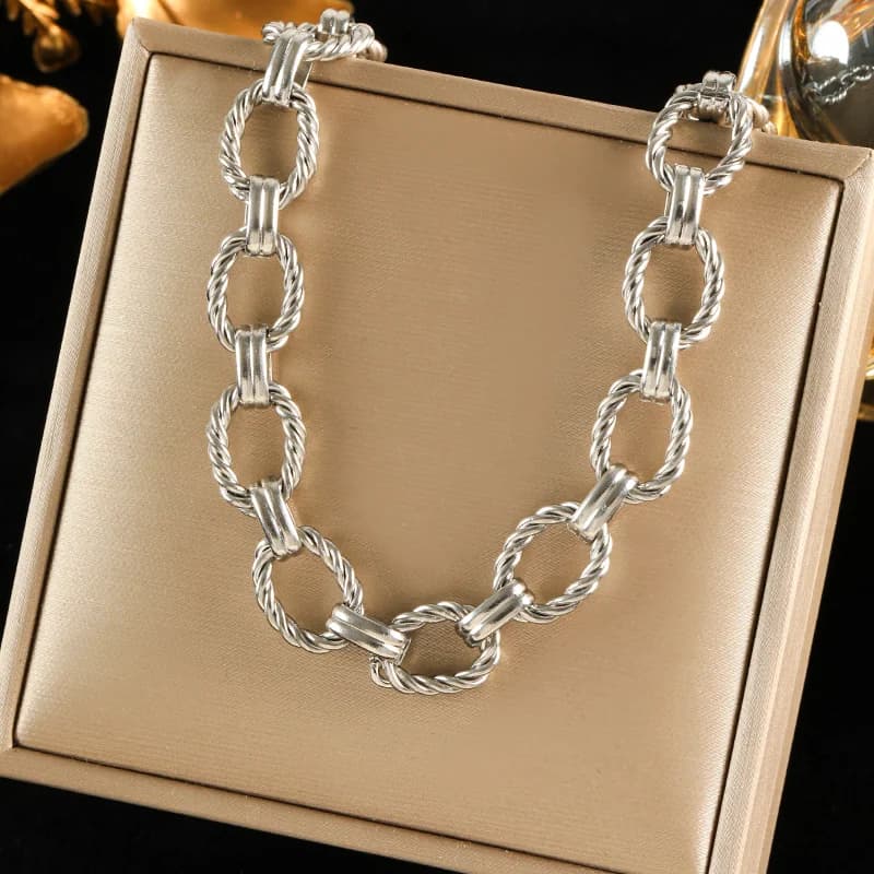 Hõbedase värviga choker-kaelaehe naistele